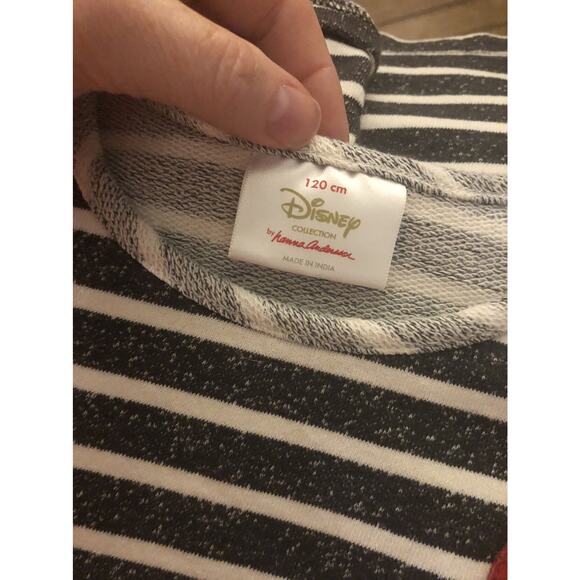 Hanna Andersson Grey Stripe Minnie Dress 120 - Picture 3 of 3